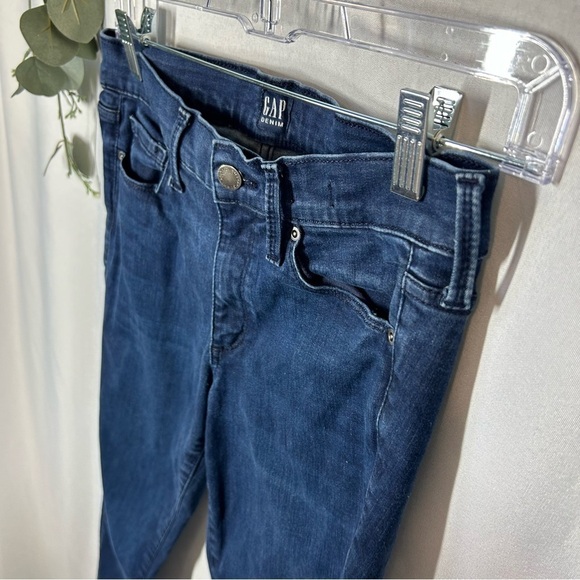 GAP | True Skinny Jeans Mid Rise Dark Wash Denim Blue Women’s Size 4/27P - Picture 4 of 13